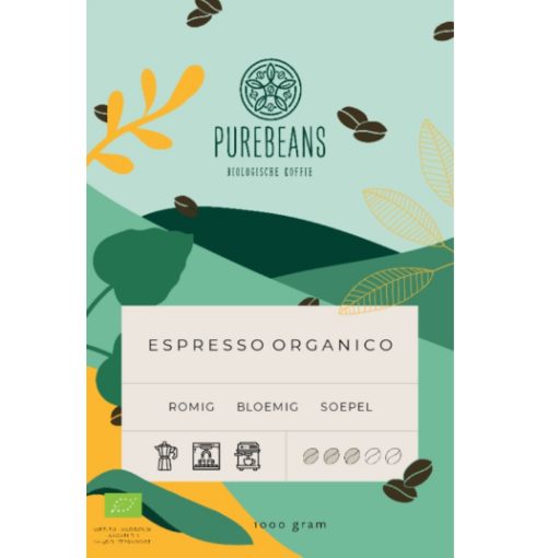 PureBeans Espresso Organica etiket